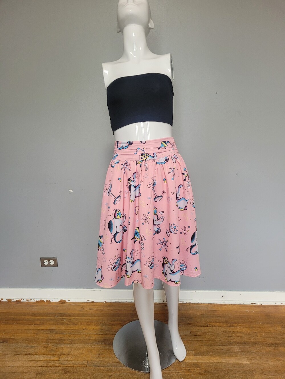Sourpuss Tipsy Elephant Swing Skirt, Size M - Picture 2 of 9
